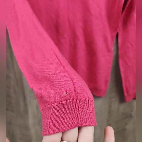 Red Valentino Wool Blend Bow Lace Hot Pink Sweater Size XS - Picture 3 of 6
